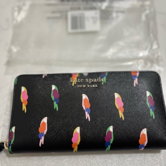 kate spade Handbags - Kate Spade Silvia Flock Party large continental wallet